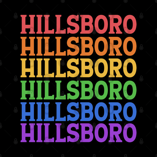 HILLSBORO RAINBOW TYPOGRAPHY by OlkiaArt