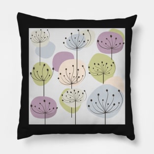 Pastel dandelion flowers background Pillow