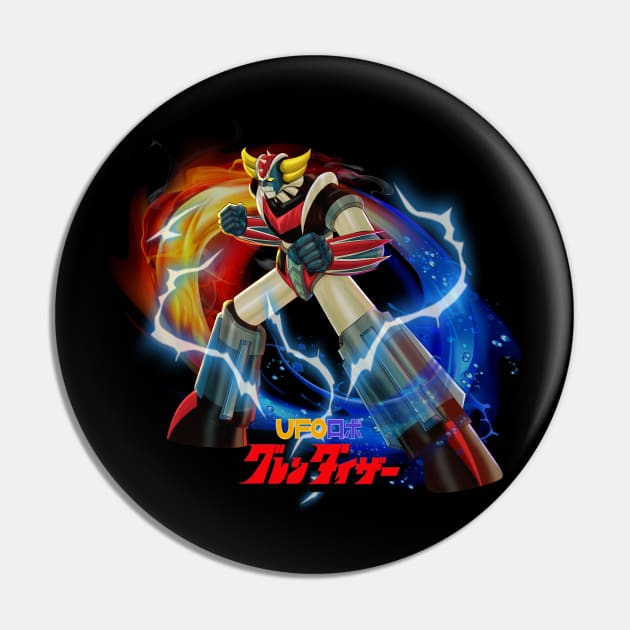 UFO ROBO Grendizer T-Shirt Pin by Sheekman