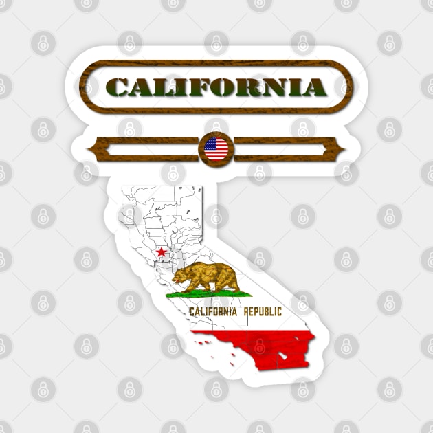 CALIFORNIA STATE, UNITED STATES, USA. SAMER BRASIL Magnet by Samer Brasil