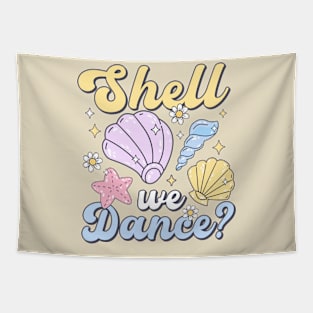 Summer Shell We Dance Tapestry