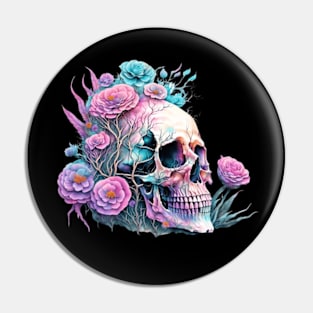 Skull of flowers Pin