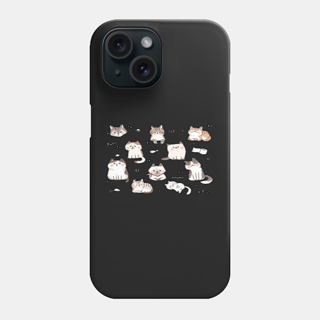 Cats 1 Colored Phone Case by Invisibleman17