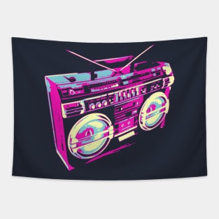 80s Boombox Pop Art Tapestry