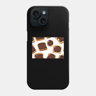 Chocolate Kawaii Sweet Yummy Toast Bread Sandwich Coffee Vintage Phone Case