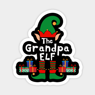 Funny Family Matching Christmas Grandpa Elf Magnet