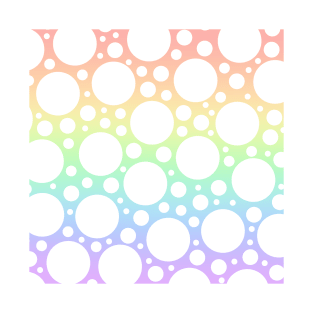 Pastel Rainbow with White Polka Dots T-Shirt