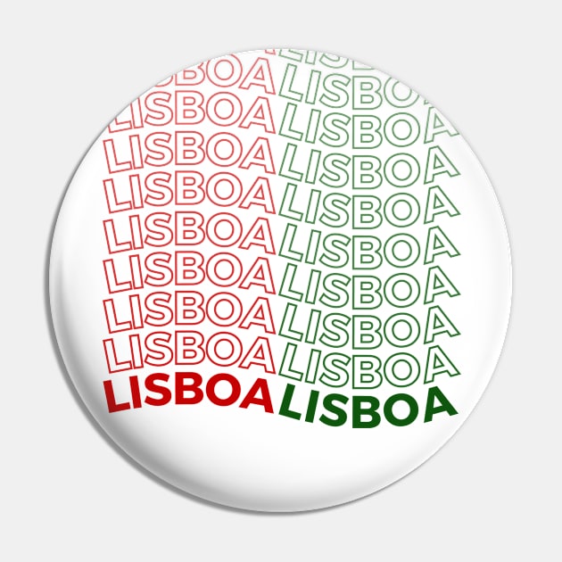 Lisboa Red&Green Pin by Creatyle