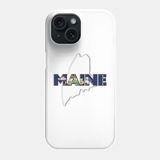 Maine Colored State Letters Phone Case