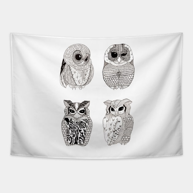 Owls Tapestry by lachapardeuse