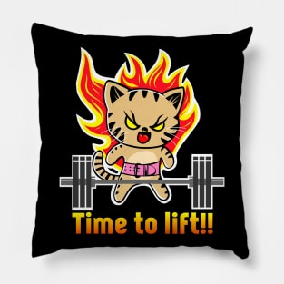 fitness girl, gym girl, weightlifting girl, barbell girl, Pillow