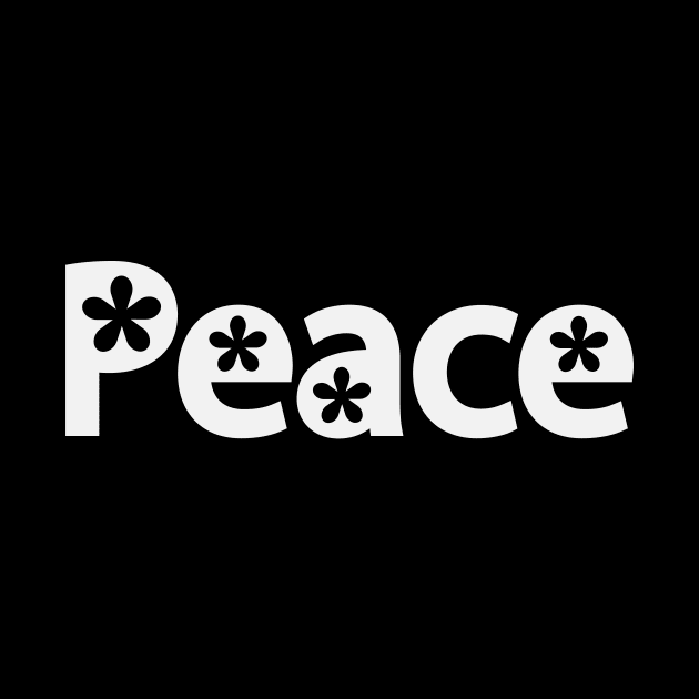 Peace typographic logo design by BL4CK&WH1TE 