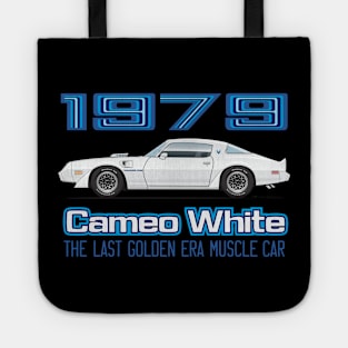 Factory Colors-Cameo White w. Blue Graphics Tote