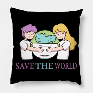 Wash Your Hands & Save The World - Social Distance Tshirt for Men or Women Pillow