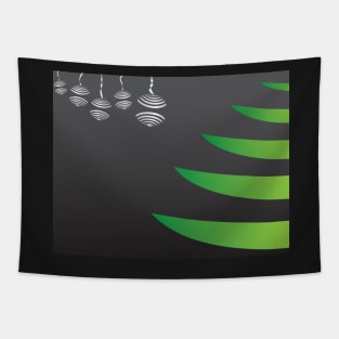 Abstract Christmas Tree and Ornaments Tapestry