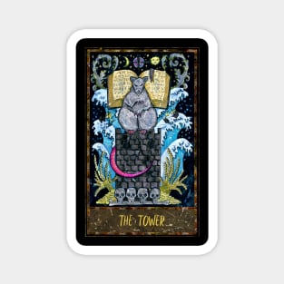 The Tower. Magic Gate Tarot Card Design. Magnet