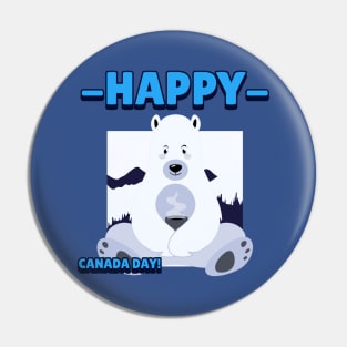 Canada Day Polar Bear Pin