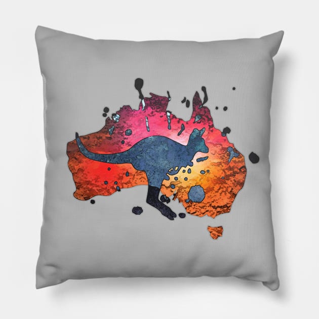 Kangoroo Australia Design Pillow by isnotvisual