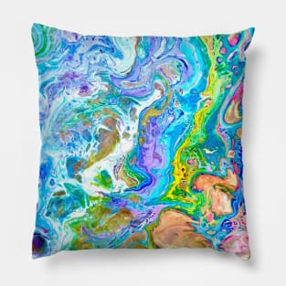 Pastel abstract acrylic pour Pillow