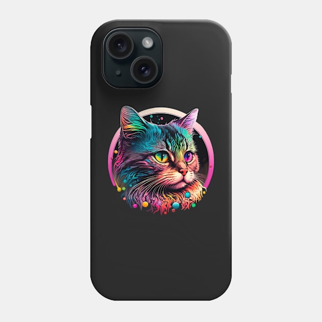 cute colorful cat Phone Case by KIDEnia