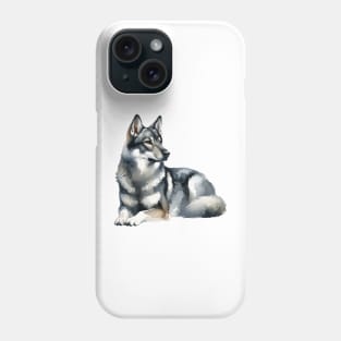 Norwegian Elkhound Watercolor - Beautiful Dog Phone Case