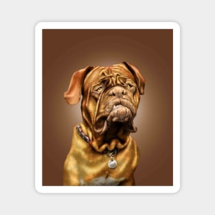 French Mastiff Dog Portrait Magnet