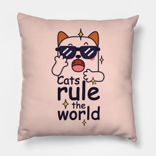 Cats rule the World Pillow