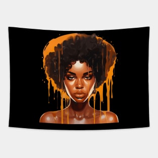 Afrocentric Woman Dripping With Melanin Tapestry