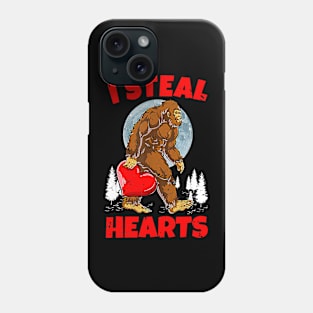 I Steal Heart Love Bigfoot Sasquatch Valentine_s Day Phone Case