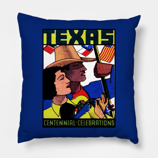 1936 Texas Centennial Pillow by historicimage