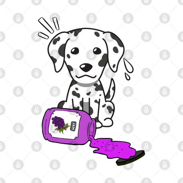 Naughty Dalmatian Spills a jar of grape jam! by Pet Station