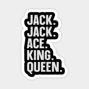 Jack Jack Ace King Queen Euchre Card Game Ranking List Magnet