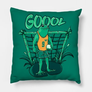 Frog - Soccer Player Pillow