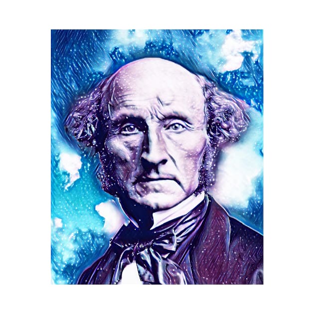 John Stuart Mill Snowy Portrait | John Stuart Mill Artwork 12 by JustLit