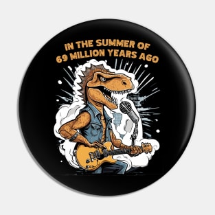 dinosaur rock star Pin