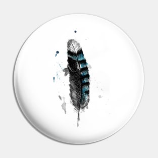 Jay Feather Print Pin