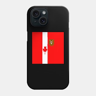 Sporty Canadian Design on Black Background Phone Case