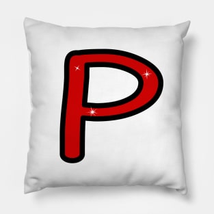 Letter P. Name with letter P. Personalized gift. Abbreviation. Abbreviation. Lettering Pillow