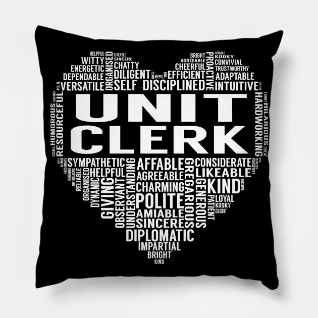 Unit Clerk Heart Pillow by LotusTee