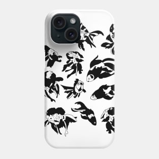 Fish Black White Tshirt Phone Case