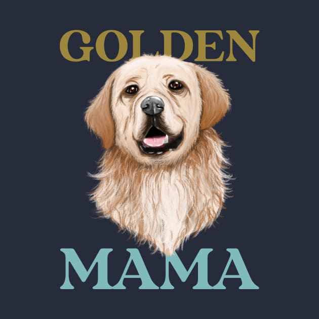 Golden mama golden retriever mom by AllPrintsAndArt