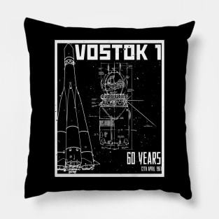 Vostok 1 Blueprint 60th Anniversary Pillow