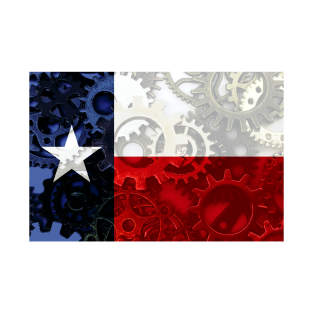 Flag of Texas - Gears T-Shirt