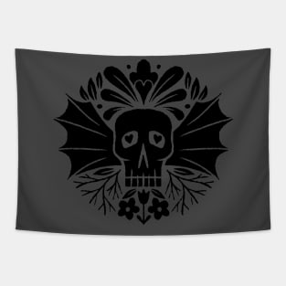 skull wings Tapestry