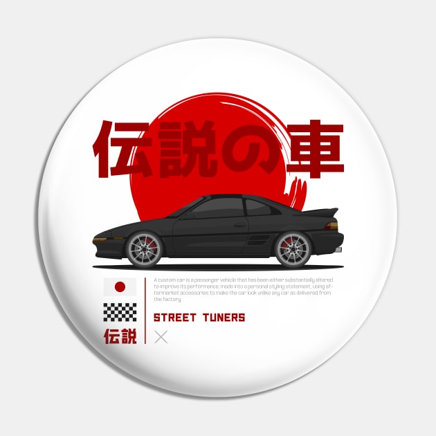 Tuner Black MK2 MR 2 JDM Pin by GoldenTuners