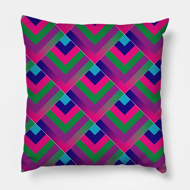 Triangular Colorful pattern Pillow by Eric Okore