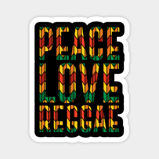 Peace Love Reggae, Rasta, Jamaica Magnet