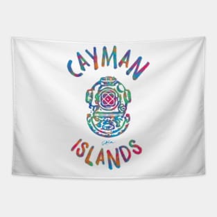 Cayman Islands Vintage Dive Helmet Tapestry