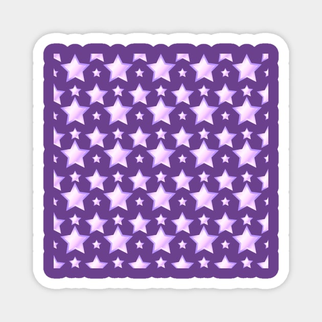 Purple and Lilac Stars Pattern by Cheeky Witch Magnet by Cheeky Witch