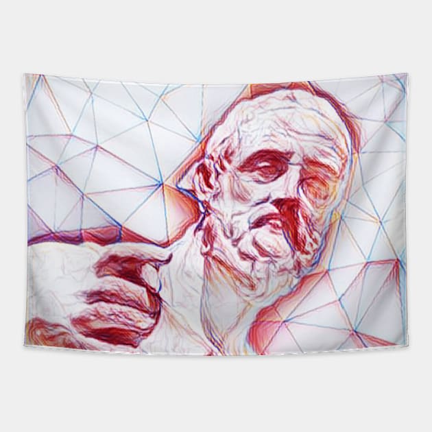 Polybius Portrait | Polybius Artwork | Line Art Tapestry by JustLit